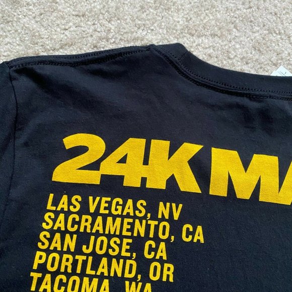 Canvas Bella + Canvas L Bruno Mars 24K World Magic Tour Double Sided Graphic Tee - Picture 6 of 10